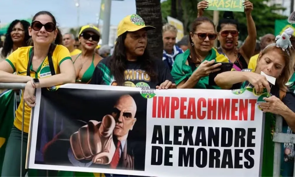 Pesquisa indica que 95% apoiam impeachment de Moraes em ato na Paulista