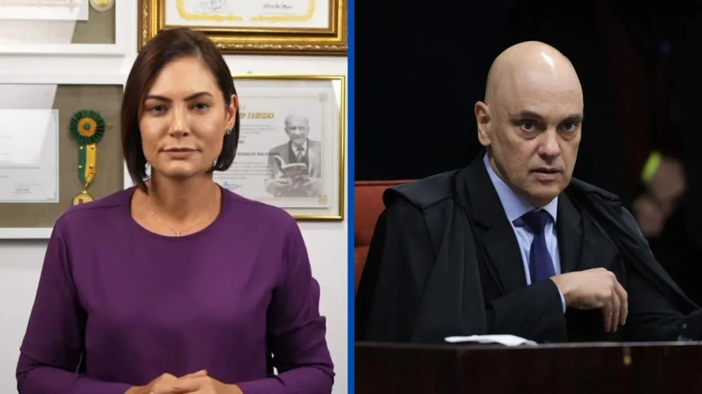 Michelle deve se reunir com Alexandre de Moraes para discutir prisão domiciliar de Bolsonaro