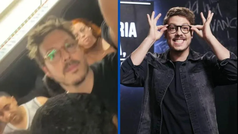 “Não tá fácil pra ninguém”: Passageiro tira sarro de Fabio Porchat em metrô lotado no Rio