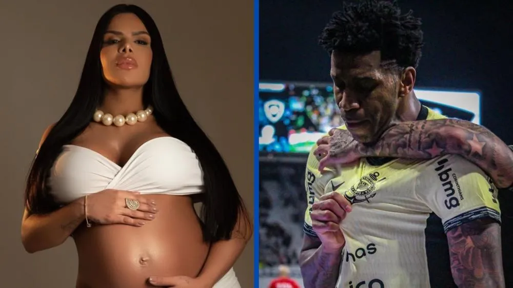Influenciadora comemora uma semana de vida do filho com ex-Corinthians, acusado de abandono