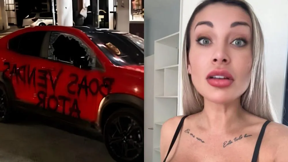 Após separação, Andressa Urach destrói carro e apartamento do ex-marido e dispara: “Processa que eu pago”