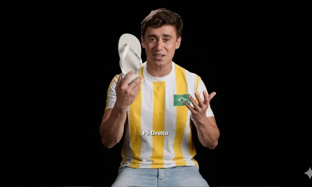 Nikolas Ferreira lança marca 'Pé Direito' em resposta à polêmica com a Havaianas