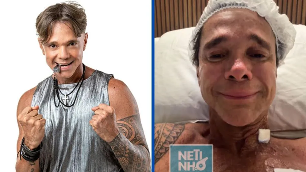 Netinho desabafa no hospital após retorno de linfoma: “Não confundam com tristeza”