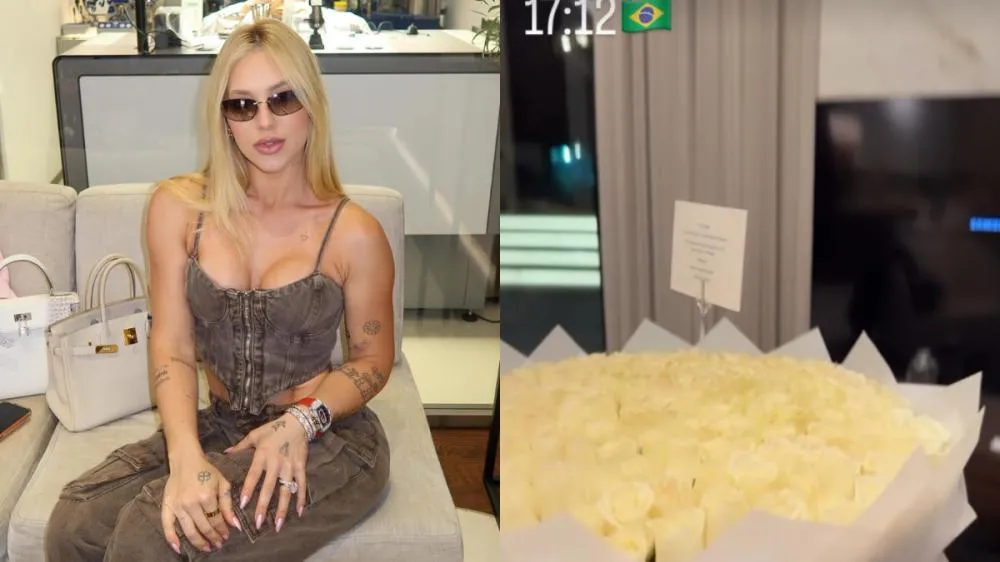 Virginia Fonseca recebe flores misteriosas em Dubai após término com Vini Jr.; saiba quem enviou