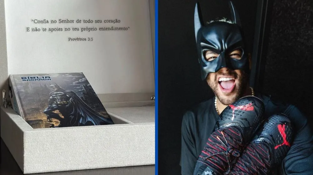 Neymar posta imagem de “Bíblia do Batman” e viraliza nas de redes