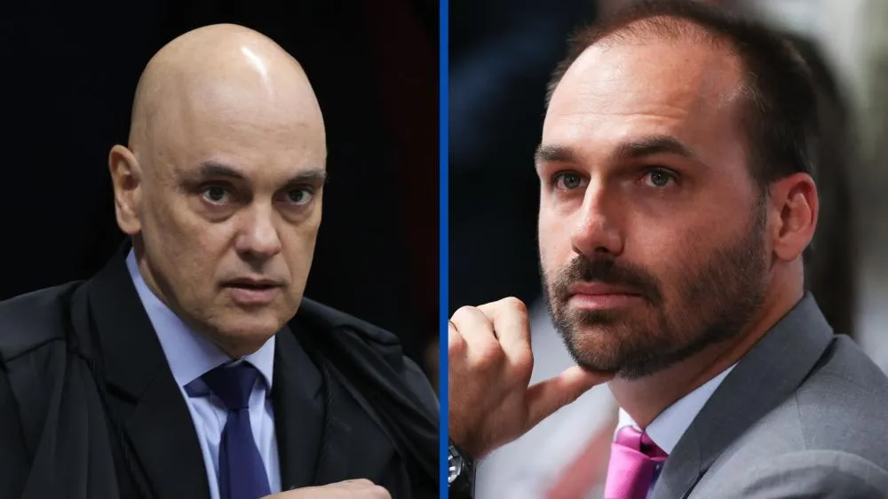 Alexandre de Moraes pede a Flávio Dino que marque julgamento de Eduardo Bolsonaro