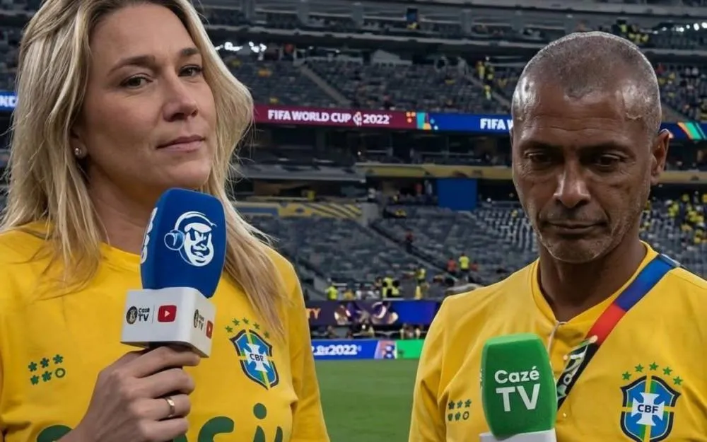 Resposta de Romário em transmissão divide opiniões e ex-jogador manda recado à Fernanda Gentil