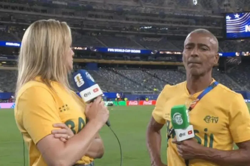 Fernanda Gentil quebra silêncio após climão com Romário na CazéTV: “Não foi isso que ele quis dizer”