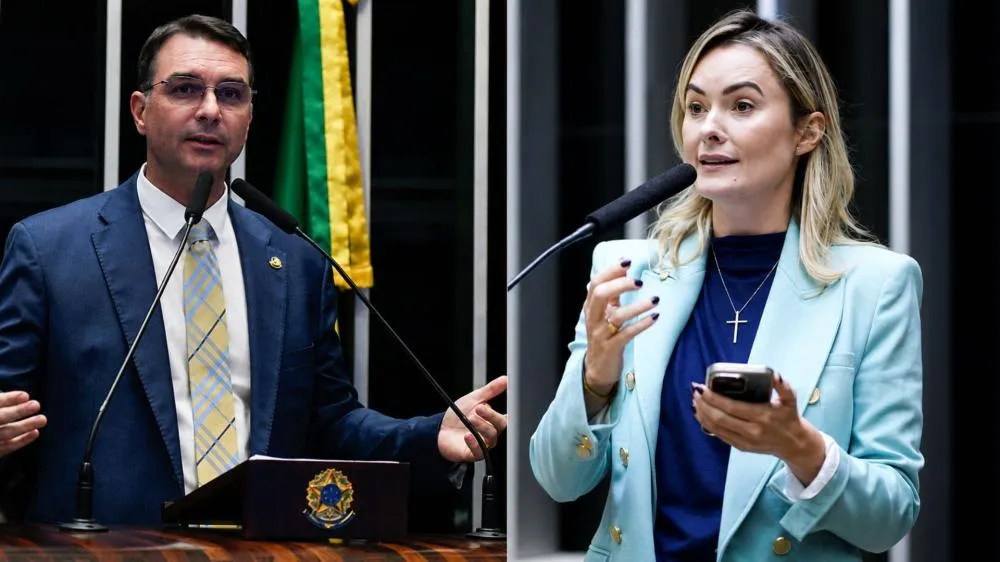 Eduardo Bolsoanro pede para que PL teste Flávio e Júlia Zanatta em pesquisas eleitorais