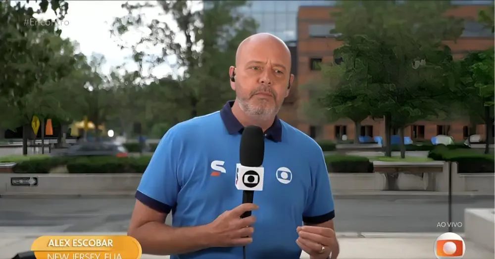 Alex Escobar sofre de mal-estar após entrada ao vivo na Globo