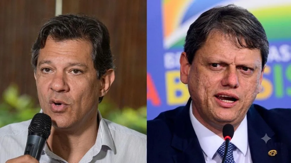 Quem ganha? Tarcísio mantém dianteira com 51% contra 37% de Haddad no 1º turno