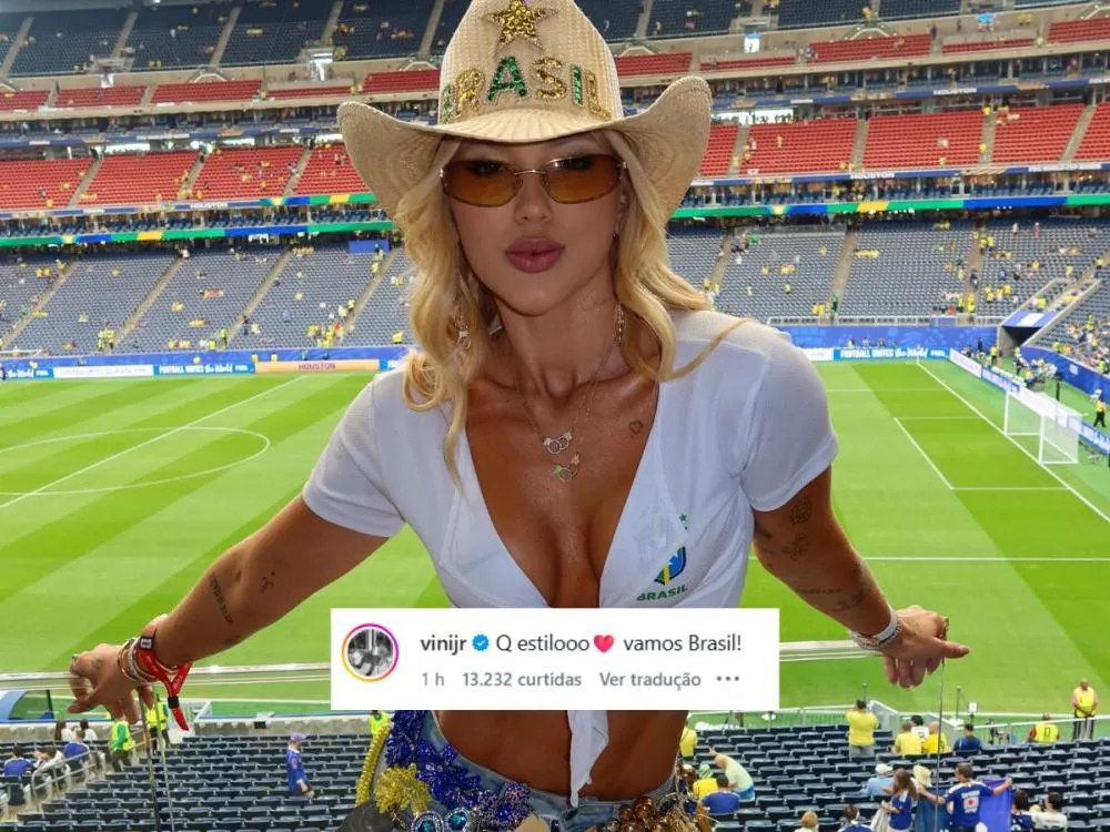 Vini Jr. comenta foto de Virginia Fonseca e reacende rumores de reconciliação durante a Copa do Mundo