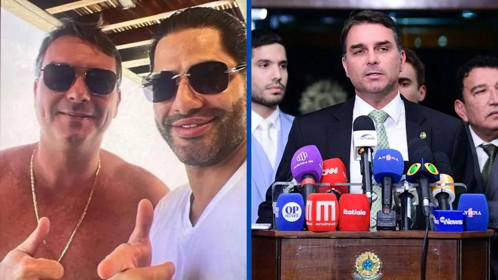 Flávio Bolsonaro se pronuncia sobre suposta foto com 'Sicário' do Master: “Tiro com todo mundo”