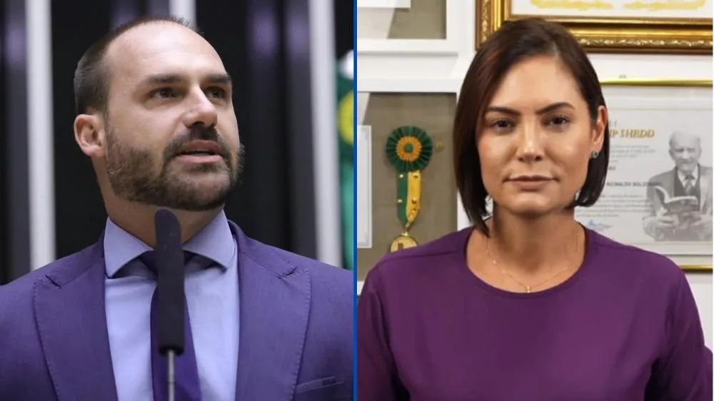 Eduardo Bolsonaro opina sobre clima tenso entre Flávio e Michelle e diz que ex-primeira dama foi “imatura”