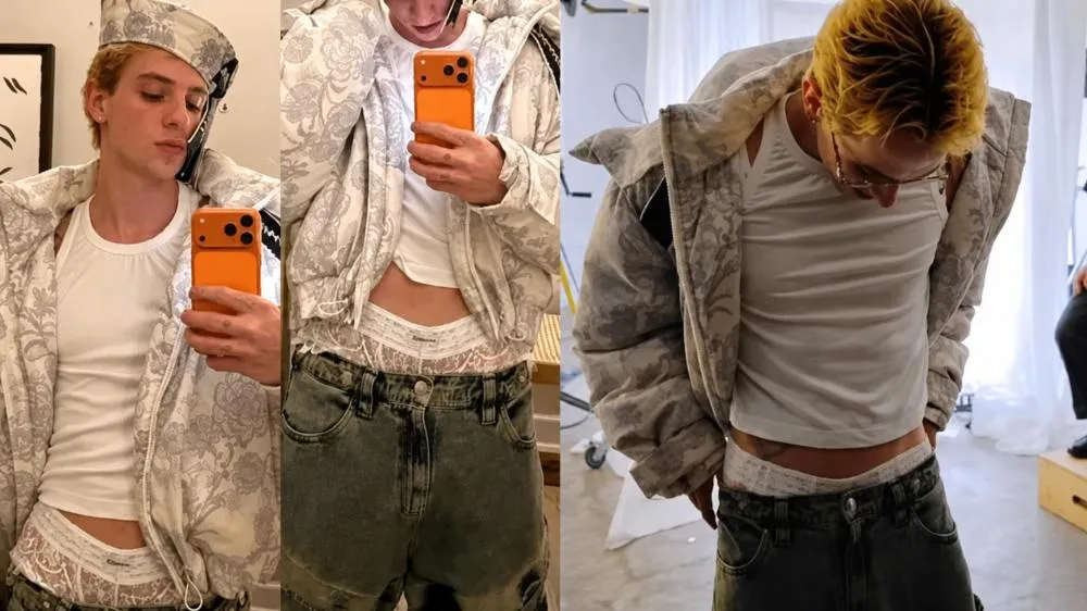 Juliano Floss inova ao usar cueca de renda cujo valor varia de R$40 a R$150; você usaria?