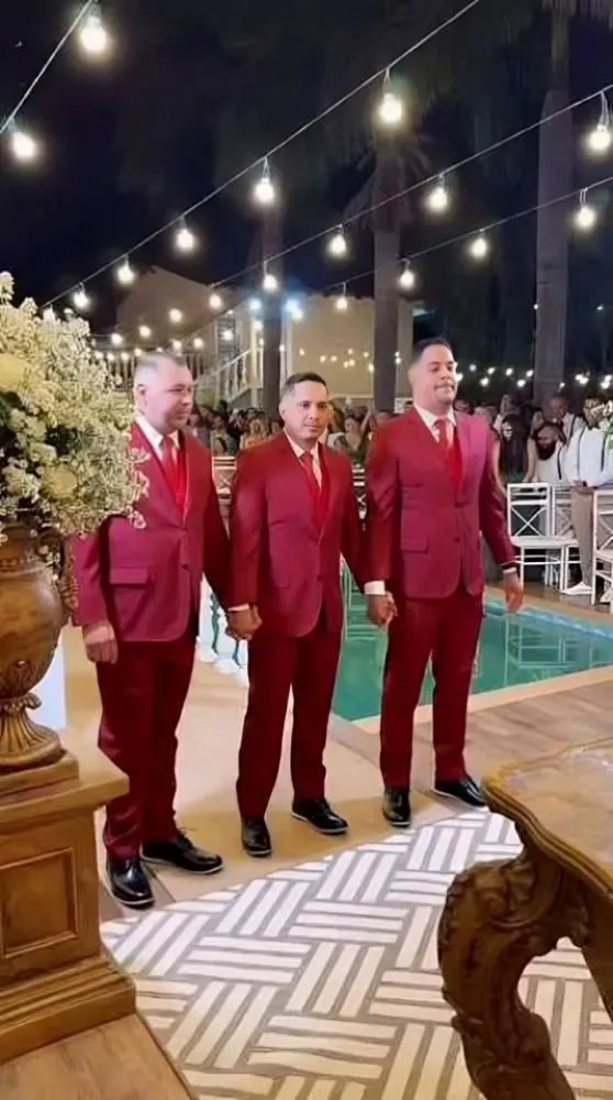 Casamento de trisal masculino viraliza, divide opiniões e provoca debate nas redes