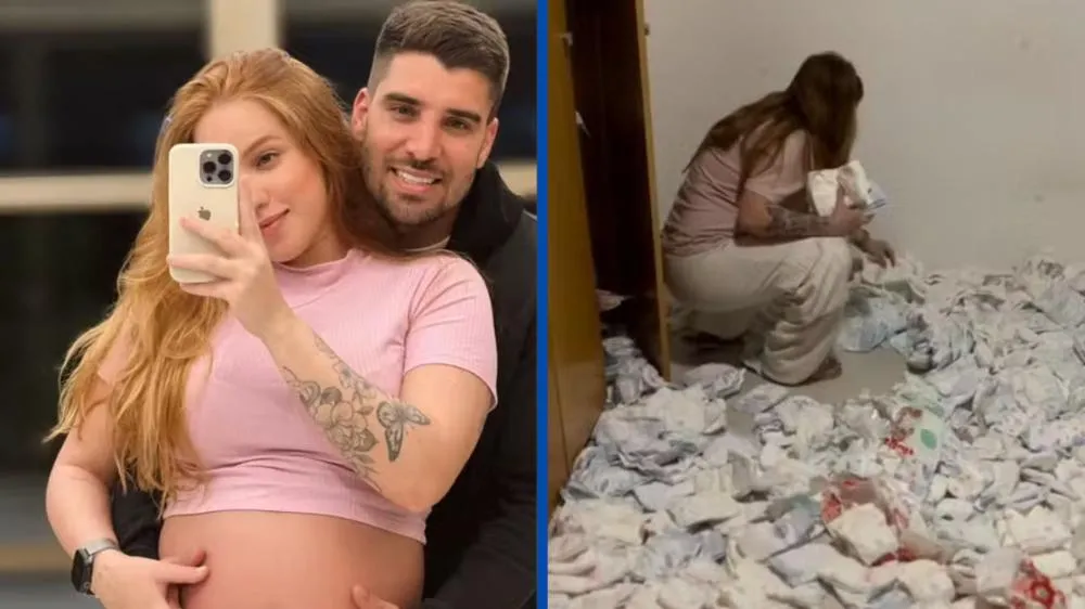 Ex de Carol Nakamura faz vaquinha após cachorros destruírem fraldas da filha: “É muito suor”
