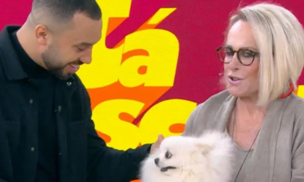 Por pouco! Gil do Vigor é quase mordido por cachorro de Ana Maria Braga no “Mais Você” e reação diverte telespectadores