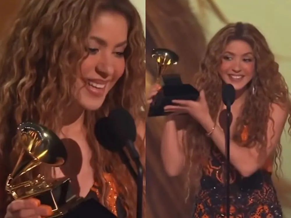 Após vencer Anitta, Shakira manda 'indireta' para Trump em discurso de agradecimento no Grammy