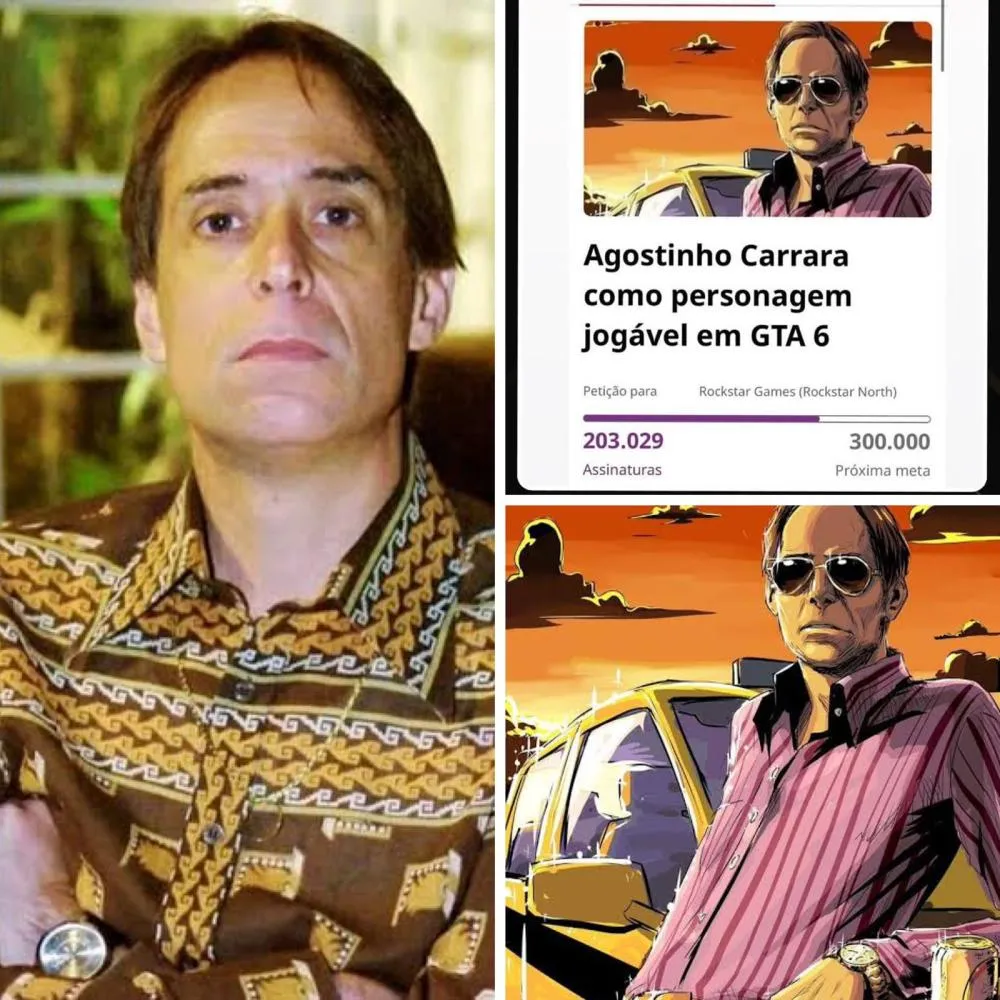 Brasileiros fazem abaixo-assinado para ter Agostinho Carrara como personagem do jogo GTA 6