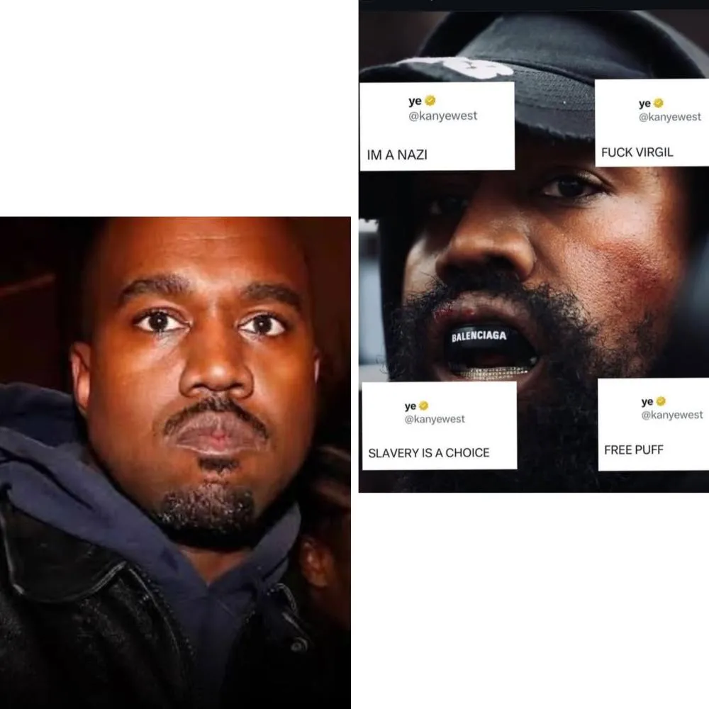 Kanye West surta na web e se declara como um simpatizante do nazismo, além de pedir a liberdade de P Diddy