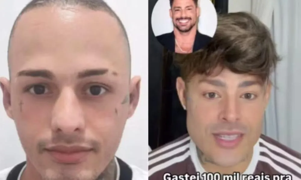 Quem é o influenciador que gastou mais de R$100 mil para ficar parecido com Cauã Reymond