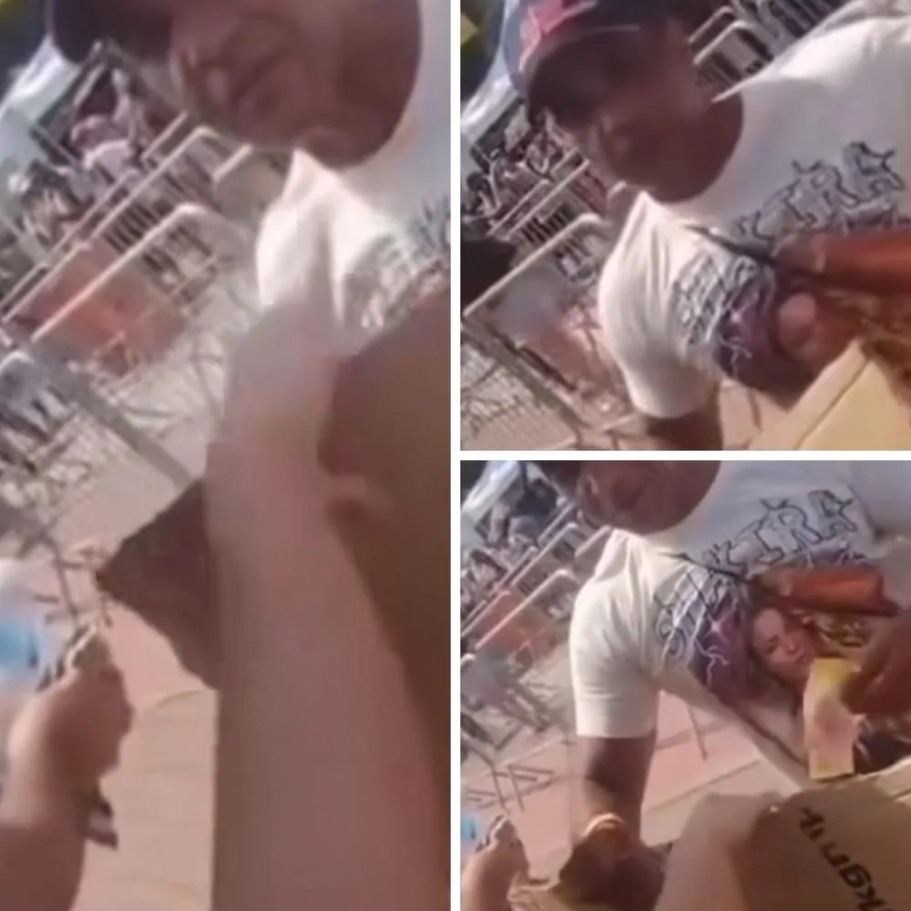 Homem vende papelão a R$30 para fãs de Shakira que estavam na fila aguardando pelo show da cantora no Rio 