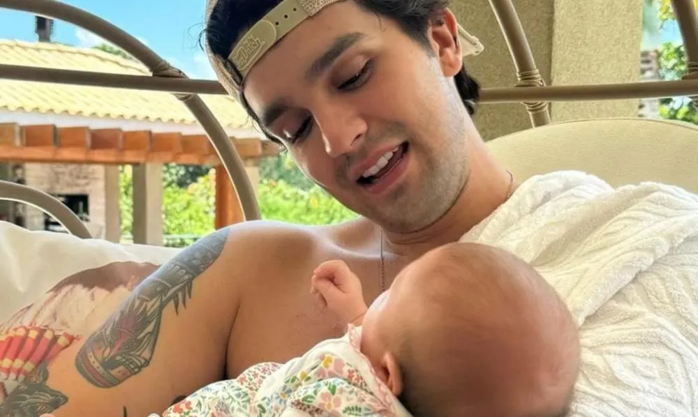 Luan Santana encanta a web com clique inédito com a filha, Serena; confira
