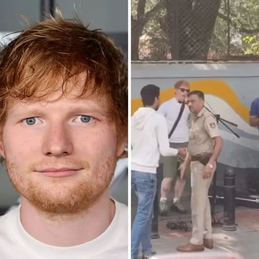 Famoso mundialmente, Ed Sheeran faz show em praça pública na India, mas tem performance interrompida por policiais