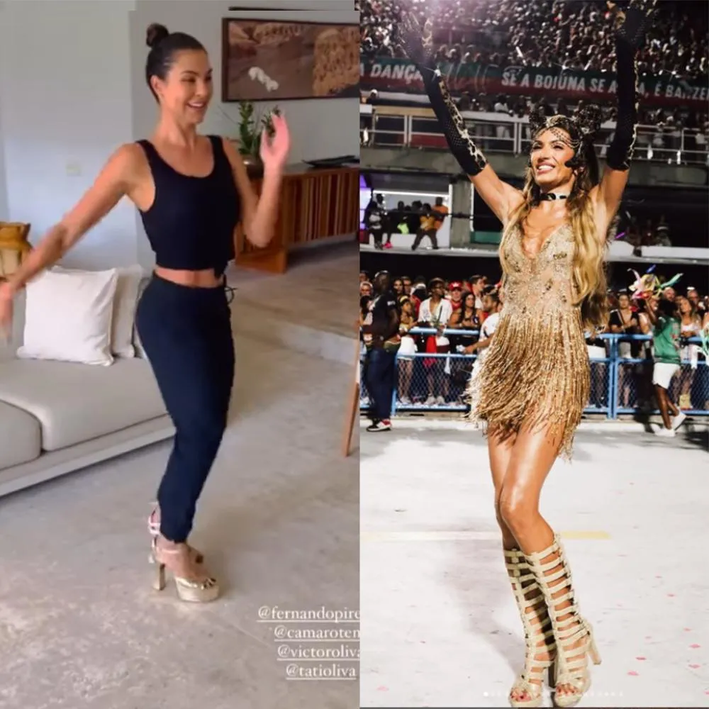 Cíntia Chagas ironiza Patrícia Poeta em postagem sobre samba: “Não está sozinha”
