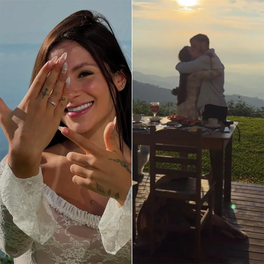 Nathalia Valente e Yuri Meirelles. Montagem. Reprodução/Instagram