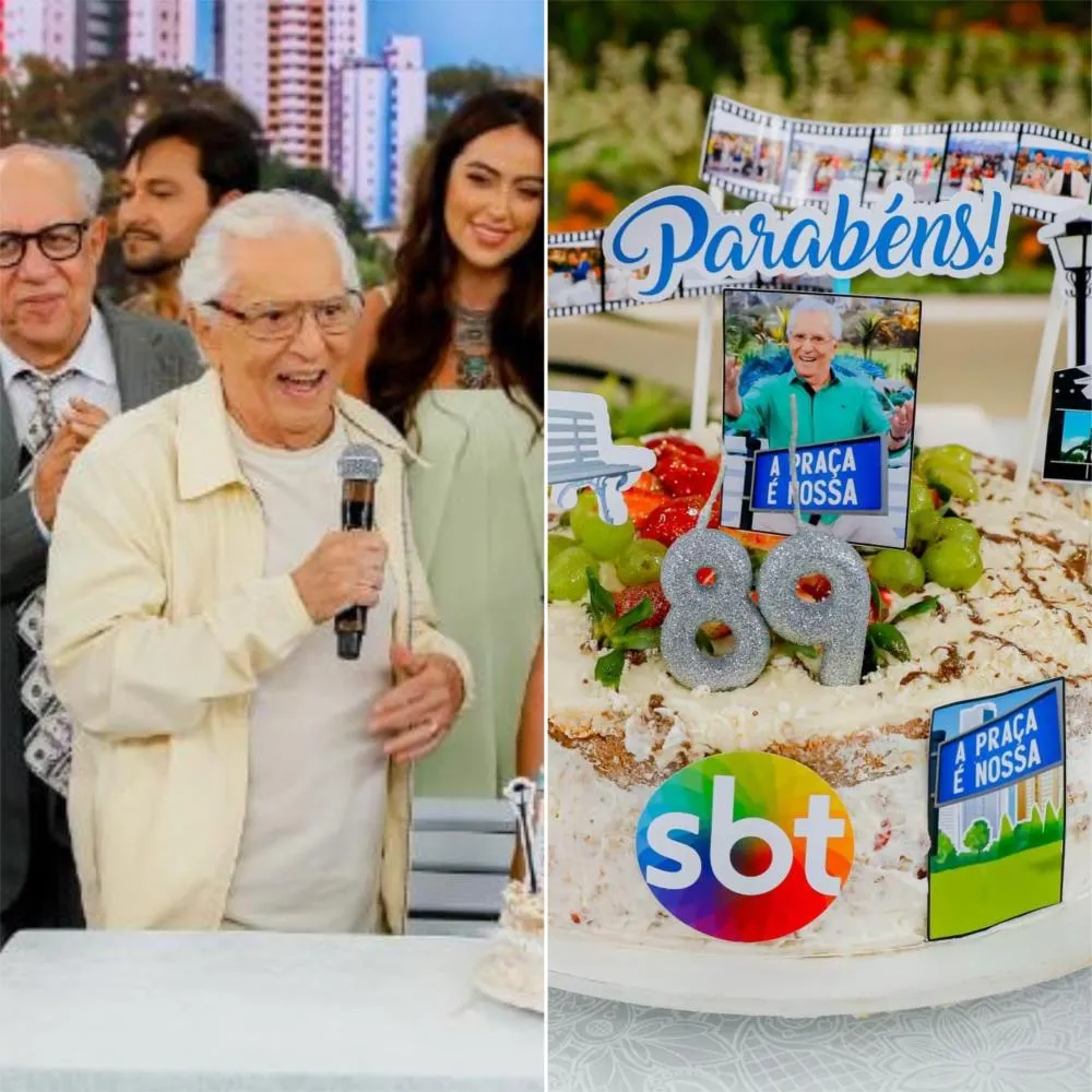 Carlos Alberto de Nóbrega celebra 89 anos com surpresa emocionada de colegas do SBT