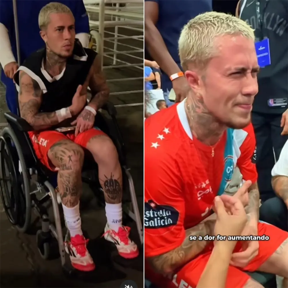 Em partida de futebol, Mc Daniel sofre acidente e fratura costela “Estou acostumado com a dor”