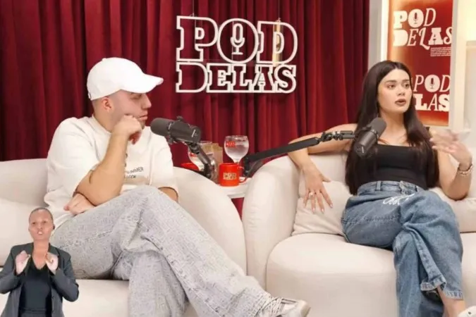 Entrevista no podcat “Pod Delas” - Foto: Reprodução Youtube