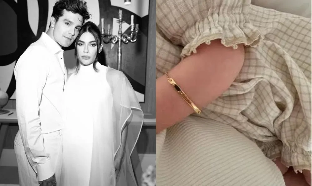 Saiba o preço da pulseira de ouro personalizada usada pela filha de Luan Santana