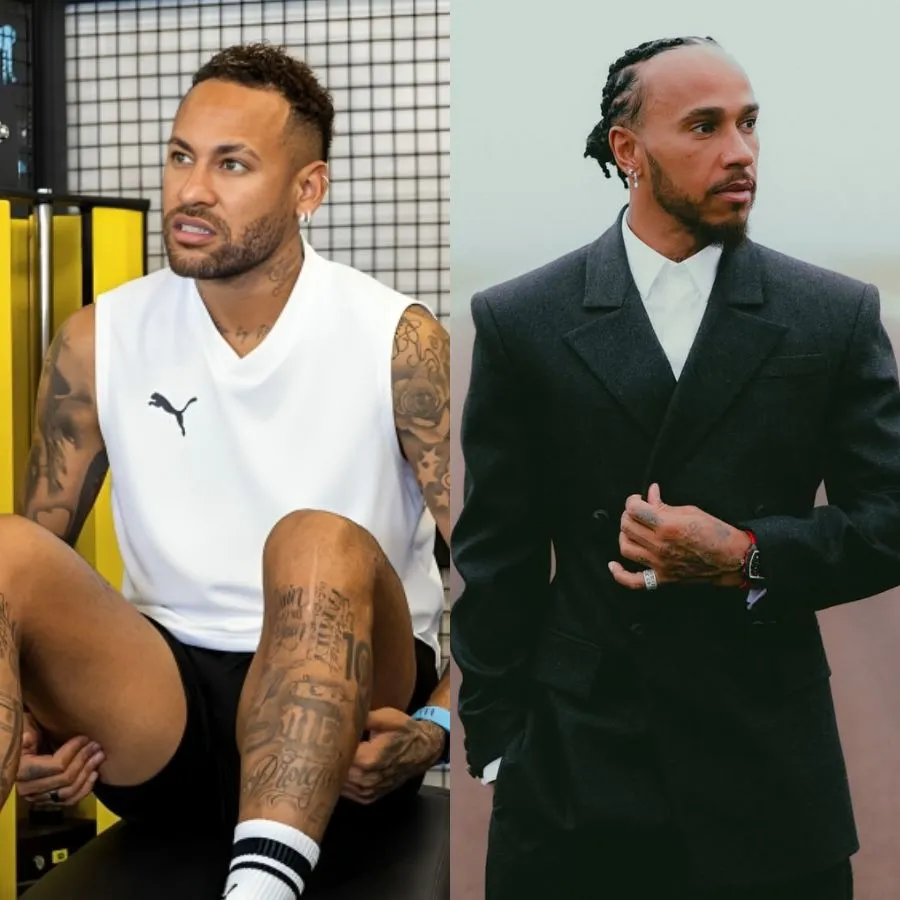 Neymar exibe seu novo carro de luxo com homenagem a Lewis Hamilton