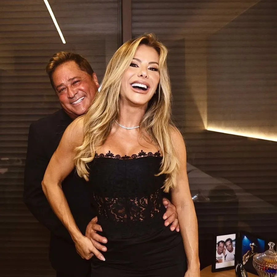 Esposa de Leonardo se irrita com fãs que agarraram o artista em show: “Faltou respeito”