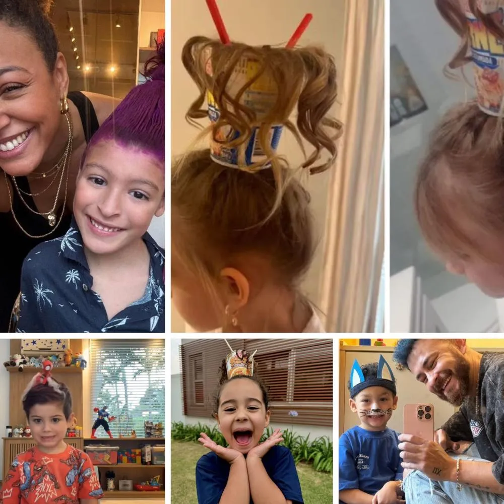 O que é a febre do cabelo maluco, atividade que tem ganhado o coração, ou melhor dizendo, o cabelo, dos filhos pequenos dos famosos