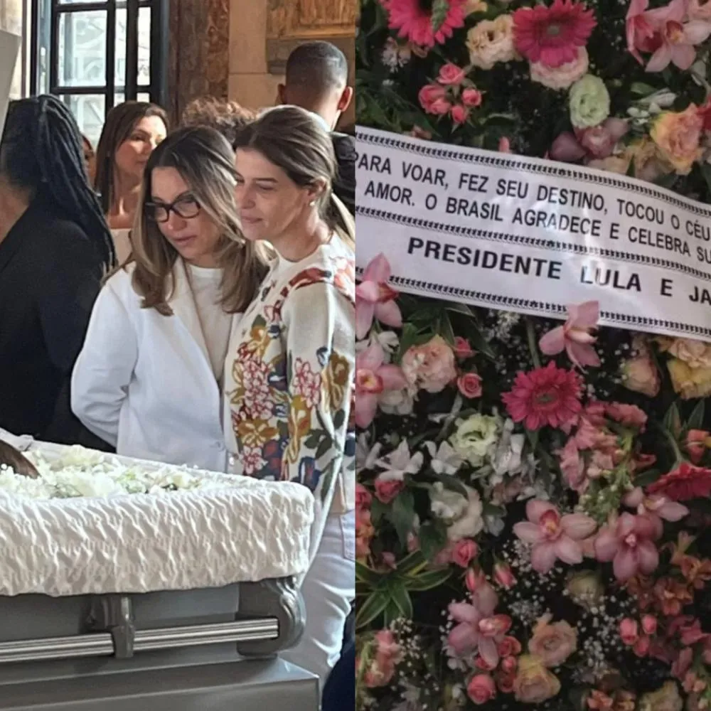 Lula dedica mensagem emocionante à Preta Gil em coroa de flores e Janja comparece ao velório para o último adeus