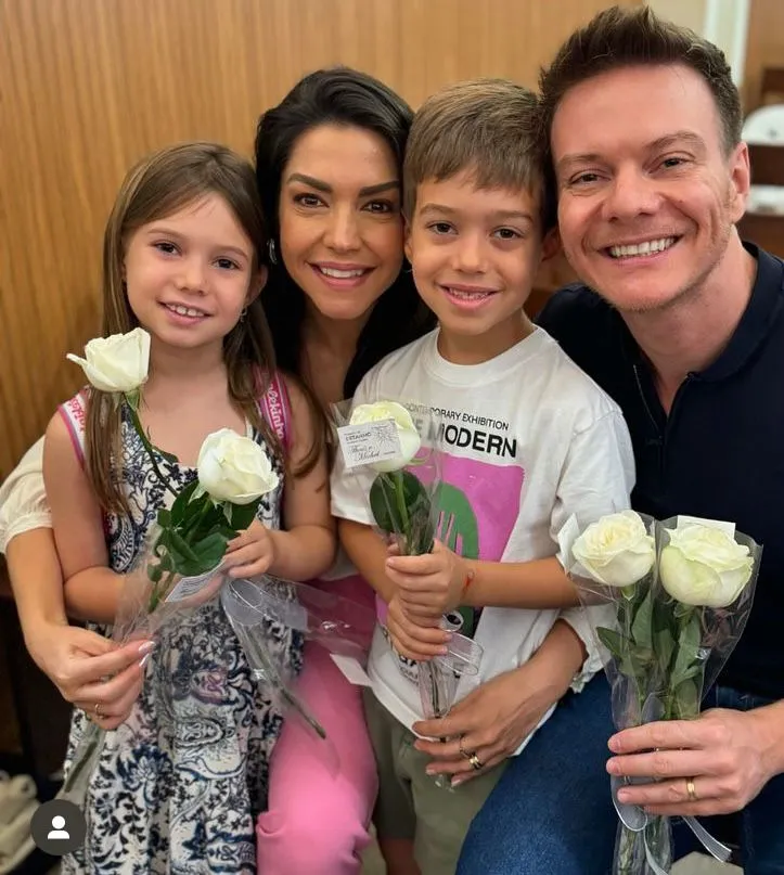 Thais Fersoza e Michel Teló completam 10 anos de casamento e ganham homenagem dos filhos