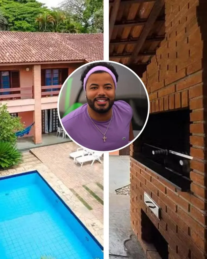 Da piscina e churrasqueira para a cadeia: Veja as fotos da casa em que Hytalo Santos foi detido