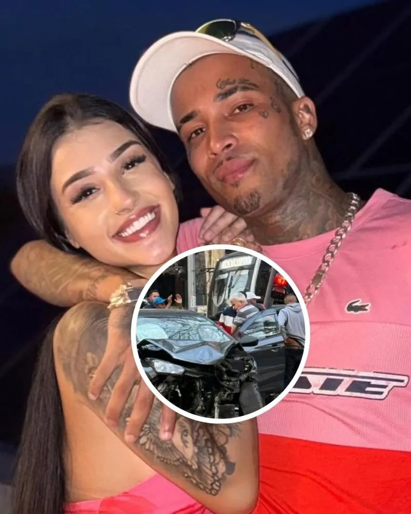 Após noitada com álcool, Bia Miranda e Gato Preto sofrem acidente de carro