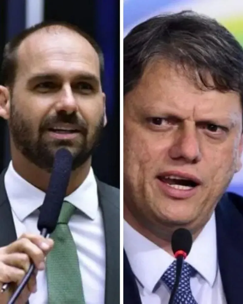 Eduardo Bolsonaro ameaça deixar PL se Tarcísio se filiar para disputar a Presidência