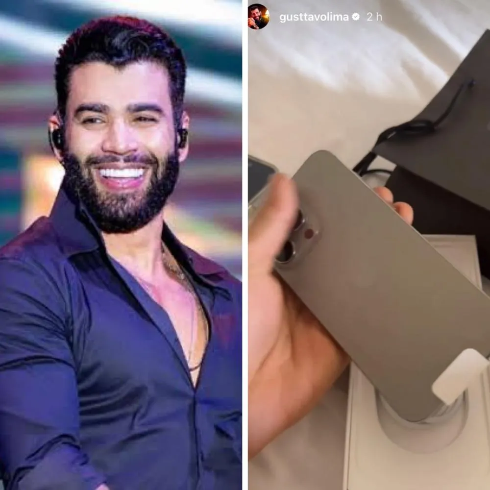 Fã presenteia Gusttavo Lima com iphone após cantor divulgar celular quebrado e dizer que não iria trocar por falta de tempo