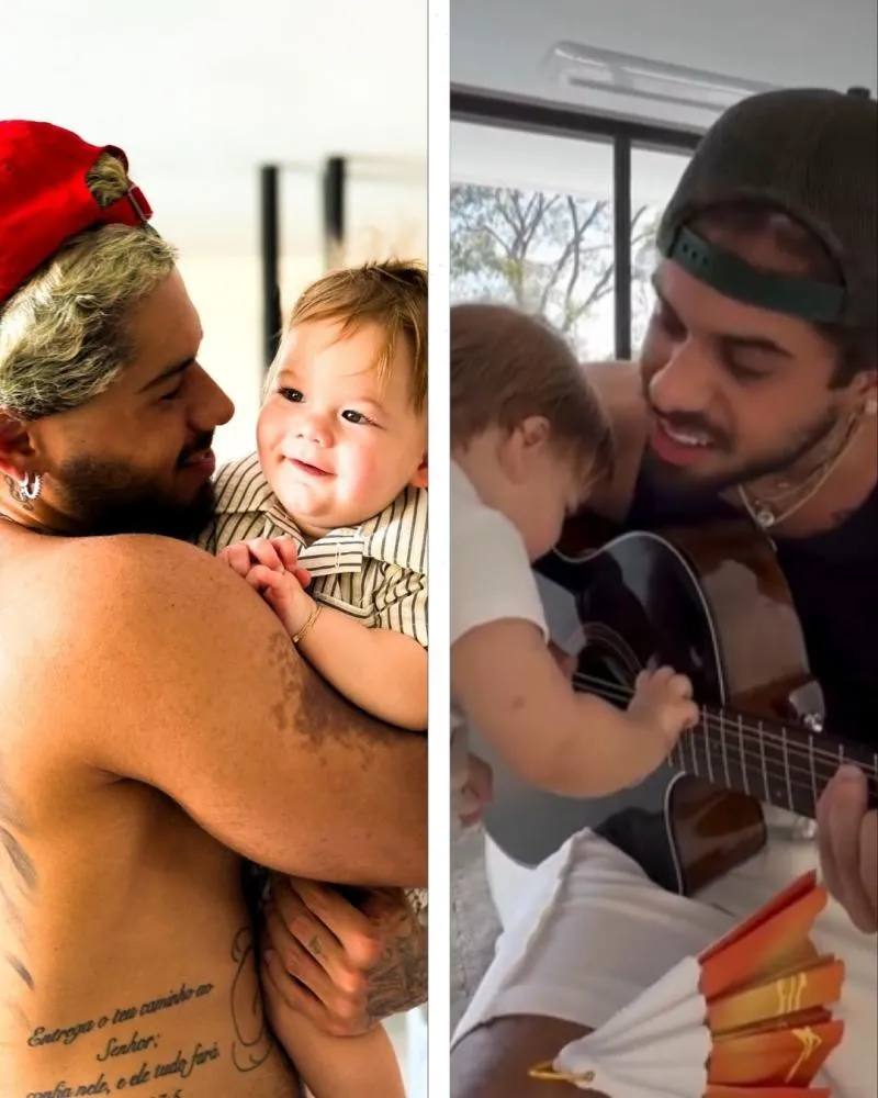 Zé Felipe comemora 1 ano de seu caçula e emociona fãs ao cantar para o pequeno: “Sua doçura me encanta”