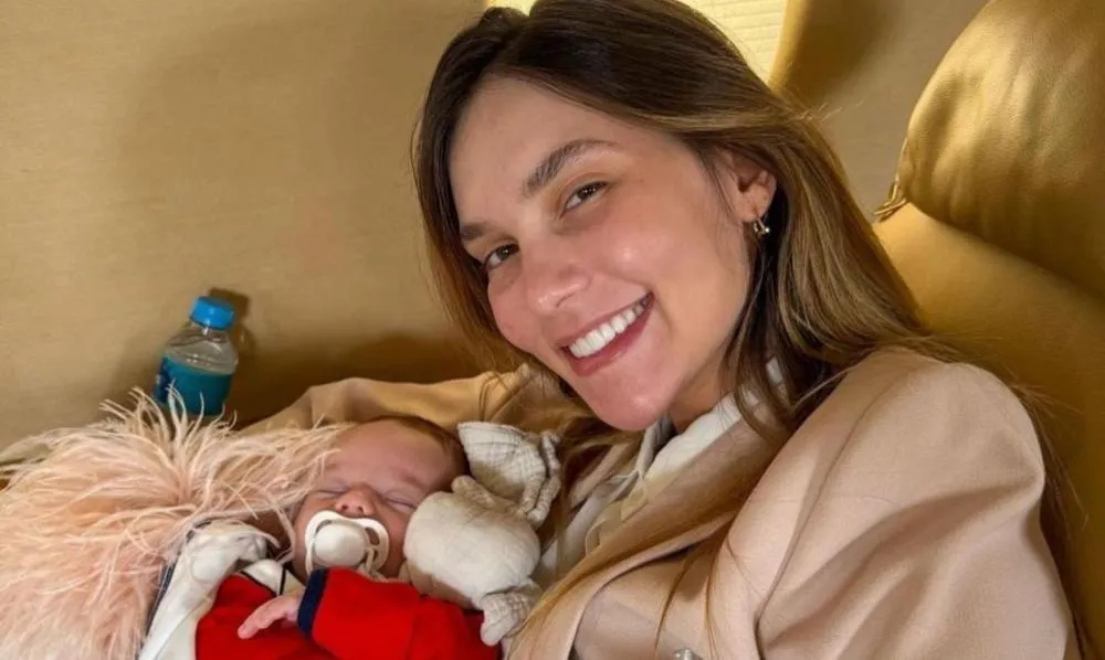 Virgínia mostra detalhes da primeira viagem de avião do caçula, José Leonardo