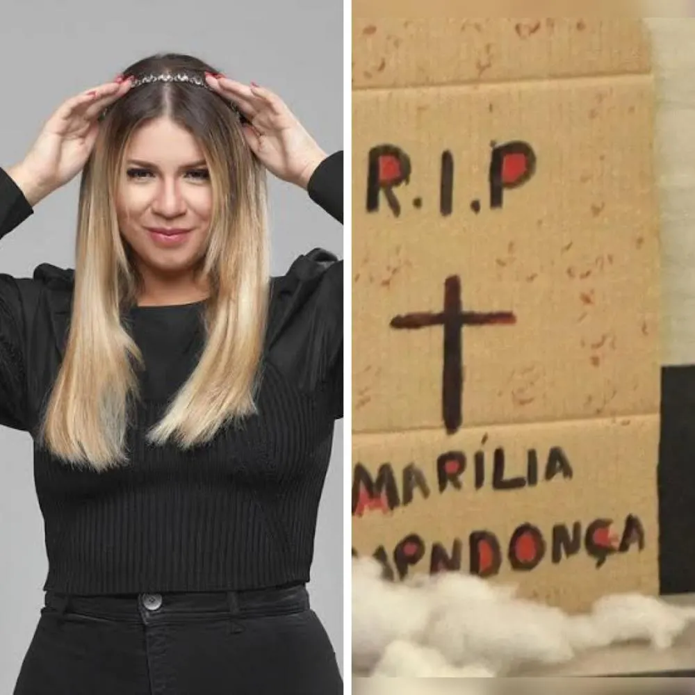 Rede de fast-food causa polêmica ao usar lápide de Marilia Mendonça como decoração de Halloween
