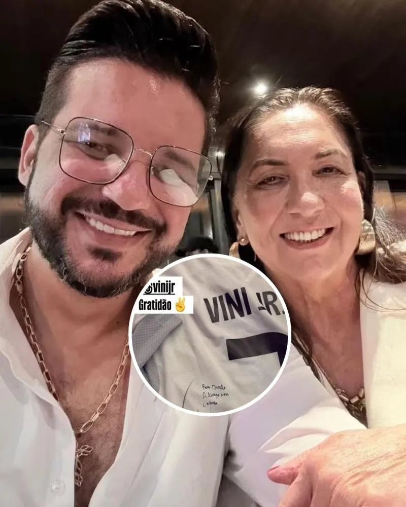 Namorado da mãe de Virginia recebe presente de Vini Jr.