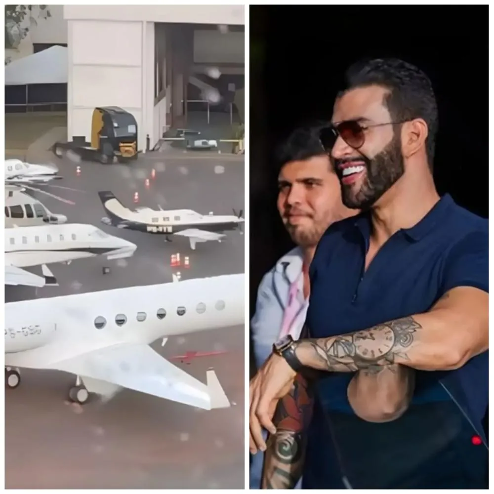 Teria um? 'Estacionamento' de aviões em mansão de Gusttavo Lima impressiona internautas