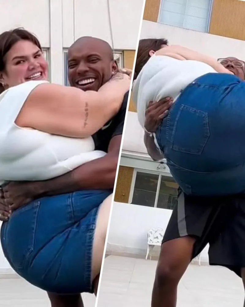 Thaís Carla celebra grande sonho após bariátrica: ser carregada no colo pelo marido